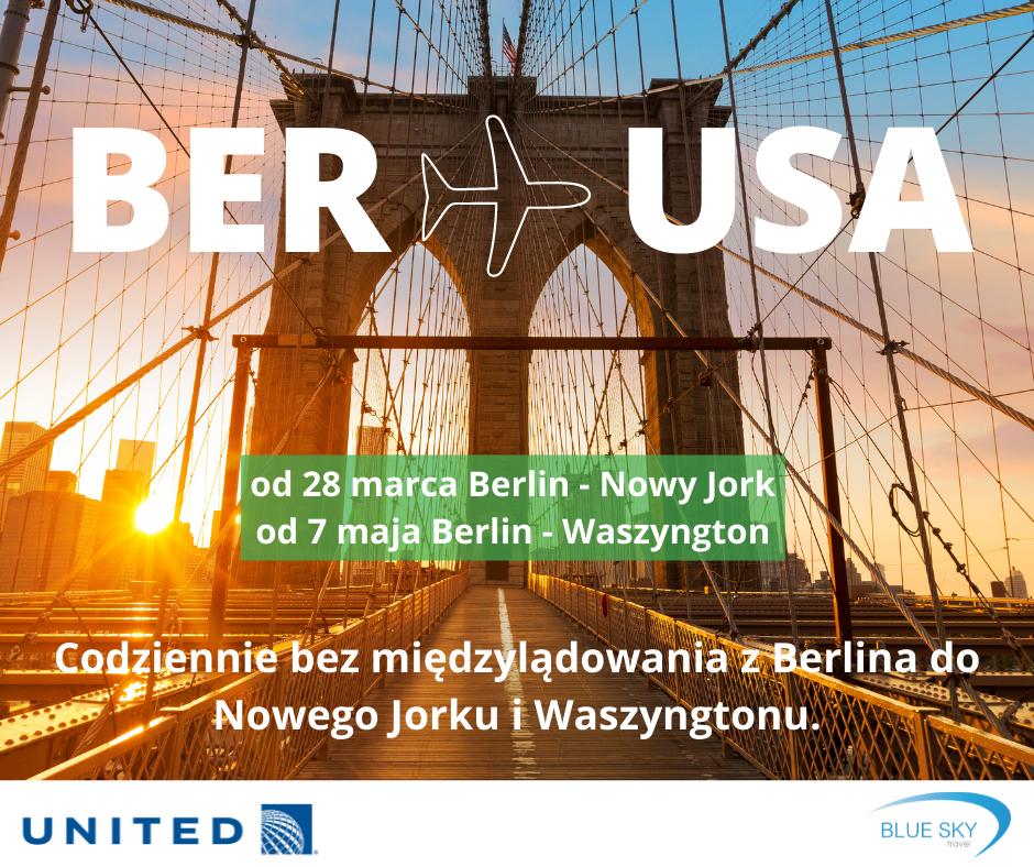 Loty do USA z Berlina liniami United Airlines