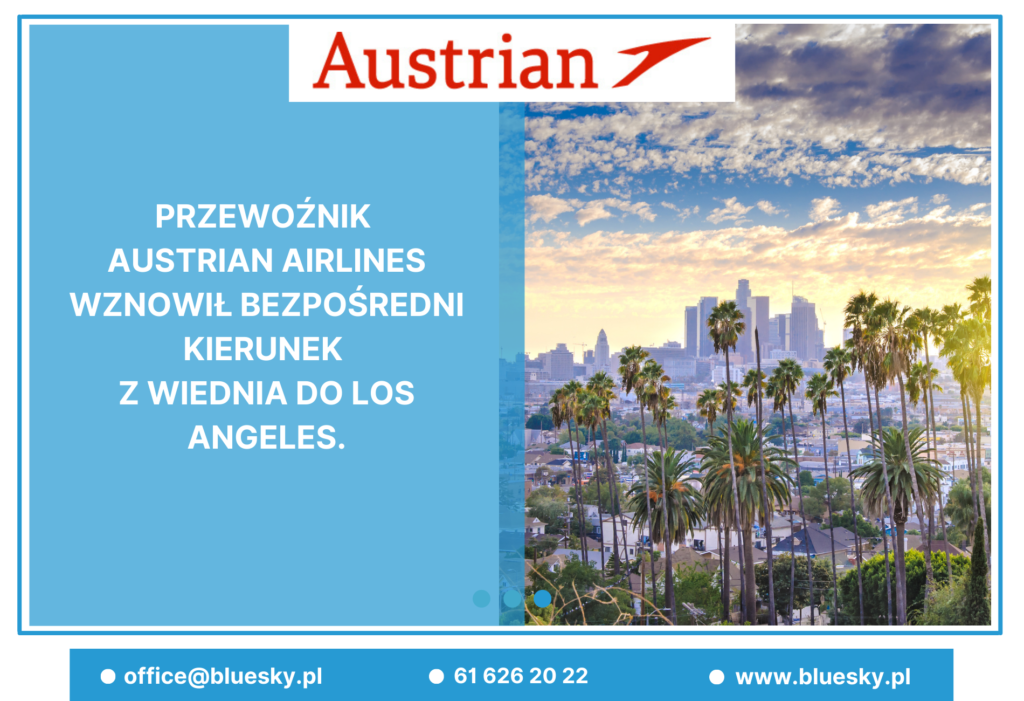 Austrian Airlines wznowił loty do Los Angeles